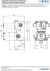 Eca Altın Görünüm Ankastre Banyo/Duş 3 Yolu Sıva Altı 102166307A1 - Thumbnail
