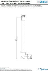 Eca Ankastre Banyo Bataryası Sıva Altı Boru Grubu G1/2