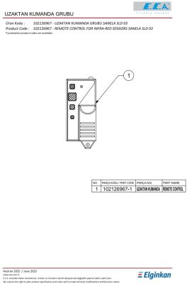 Eca Aplike Pisuvar Musluğu Uzaktan Algılama Kumandası 102126967