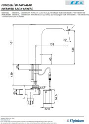 Eca Compact Krom Fotoselli Lavabo Musluğu Pilli 108108038 - 3