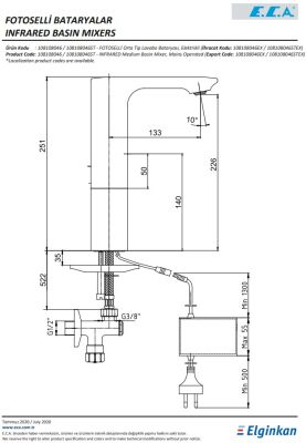 Eca Compact Krom Fotoselli Orta Boy Lav. Bat Elektrikli 108108046