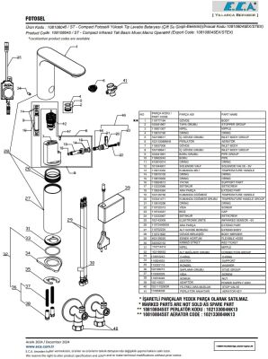 Eca Compact Krom Fotoselli Yüksek Tip Lav. Bat Elektrik 108108045 - 4