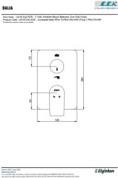 Eca Dalia Krom Ankastre Banyo/Duş 2 Yollu Sıva Üstü 102167242-KDE - Thumbnail