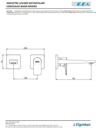 Eca Dalia Krom Ankastre Lav Bat Sıva Üstü Çift Rozet 102167612-KK - Thumbnail