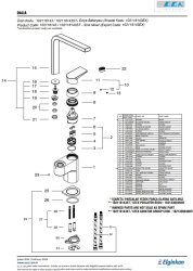 Eca Dalia Krom Kireç Kırıcılı L Borulu Tasarruflu Eviye Bataryası - Thumbnail