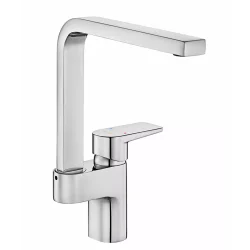 E.C.A - Eca Dalia Krom Kireç Kırıcılı L Borulu Tasarruflu Eviye Bataryası