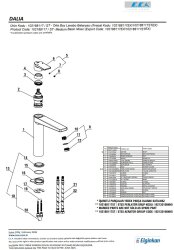 Eca Dalia Krom Kireç Kırıcılı Orta Boy Sabit Lavabo Bataryası - Thumbnail
