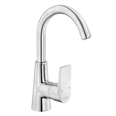 Eca Dalia Krom Kireç Kırıcılı Su Tasarruflu Kuğu Lavabo Bataryası