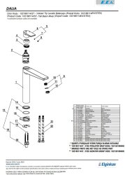 Eca Dalia Krom Kireç Kırıcılı Yüksek Tip Sabit Lavabo Bataryası - Thumbnail