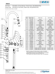 Eca Dalia Krom Mafsallı Kireç Kırıcılı Tasarruflu Eviye Bataryası - Thumbnail