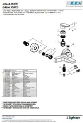 Eca Dalia Serisi Krom Renkli 102102488 Ürün Kodlu Banyo Bataryası - Thumbnail