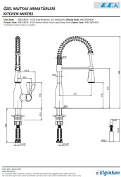 Eca Flux Pas. Çelik Gör. Spiralli Yaylı Sıvı Sab. Eviye Bataryası - Thumbnail