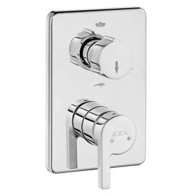 Eca İcon Krom Ankastre Banyo/Duş 2 Yollu Sıva Üstü 102167231H-KDE