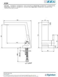 Eca İcon Krom Kireç Kırıcılı Hygiene Plus Sabit Lavabo Bataryası - Thumbnail