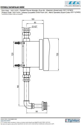 Eca Krom Fotoselli Ankastre Pisuvar Mus. Elk. Sıva Altı 102111074