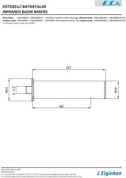 Eca Krom Fotoselli Aplike Lavabo Musluğu Pilli 108109004 Çift Su - Thumbnail