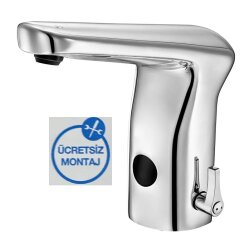 E.C.A - Eca Krom Fotoselli Lavabo Batarya Elektrikli 108108025 Çift Su G.