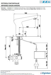 Eca Krom Fotoselli Lavabo Batarya Elektrikli 108108025 Çift Su G. - Thumbnail