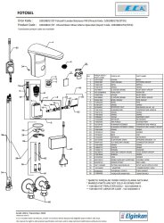 Eca Krom Fotoselli Lavabo Batarya Pilli 108108017 Çift Su Girişli - Thumbnail