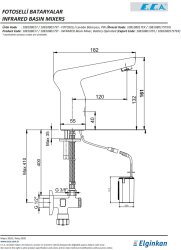 Eca Krom Fotoselli Lavabo Batarya Pilli 108108017 Çift Su Girişli - Thumbnail