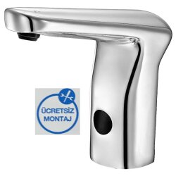 E.C.A - Eca Krom Fotoselli Lavabo Musluğu Elektrikli 108108048 Tek Su Gir