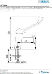 Eca Krom Medical Bedensel Eng. Doktor Lavabo Bataryası 102188059H - Thumbnail