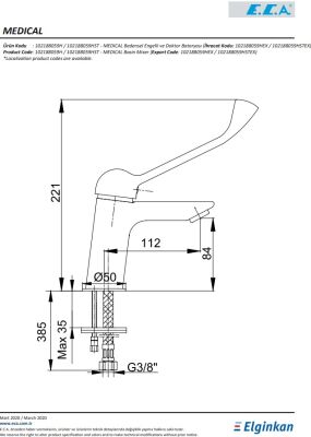 Eca Krom Medical Bedensel Eng. Doktor Lavabo Bataryası 102188059H