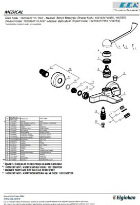 Eca Krom Medical Bedensel Engelli Banyo Bataryası 102102471H