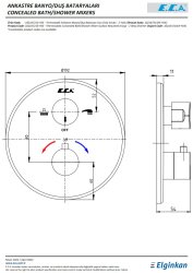 Eca Krom Termostatik Ank Banyo/Duş Bat 2 Yollu S.Ü. 102167215-YDE - Thumbnail