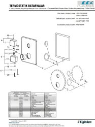 Eca Krom Termostatik Ank Banyo/Duş Bat 2 Yollu S.Ü. 102167216-KDE - Thumbnail