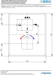 Eca Krom Termostatik Ank Banyo/Duş Bat 2 Yollu S.Ü. 102167216-KDE - Thumbnail