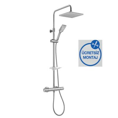Eca Krom Termostatik Teleskobik Kolonlu Duş Bataryası 102102490