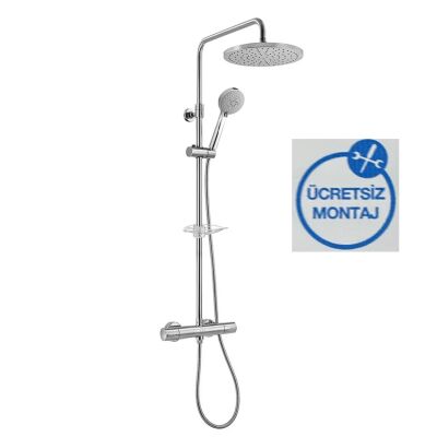 Eca Krom Termostatik Teleskobik Kolonlu Duş Bataryası 102102526