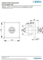 Eca Krom Zaman Ayarlı Ankastre Duş Musluğu 102102495 Tek Su Giriş - Thumbnail