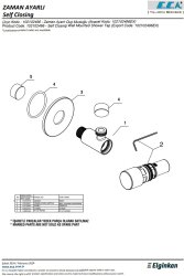 Eca Krom Zaman Ayarlı Aplike Duş Musluğu 102102496 Tek Su Girişli - Thumbnail