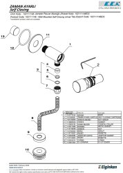 Eca Krom Zaman Ayarlı Aplike Pisuvar Musluğu 102111146 Tek Su Gir - Thumbnail