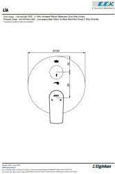 Eca Lia Krom Ankastre Banyo/Duş 2 Yollu Sıva Üstü 102167250-YDE - Thumbnail