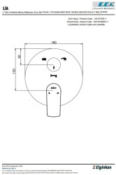 Eca Lia Krom Ankastre Banyo/Duş Bat 3 Yollu Sıva Üstü 102167350-Y - Thumbnail