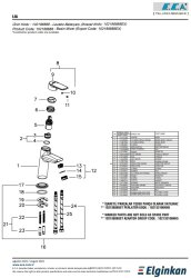 Eca Lia Krom Kireç Kırıcılı Su Tasarruflu Sabit Lavabo Bataryası - Thumbnail