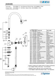 Eca Lia Krom Renkli Kireç Kırıcılı Su Tasarruflu Eviye Bataryası - Thumbnail