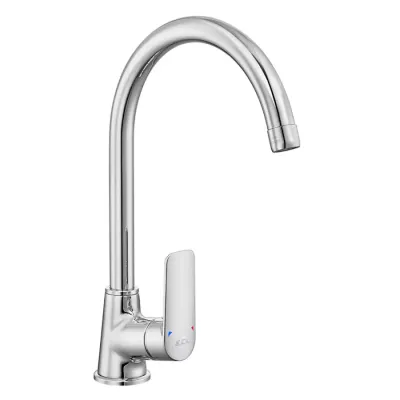 Eca Lia Krom Renkli Kireç Kırıcılı Su Tasarruflu Eviye Bataryası