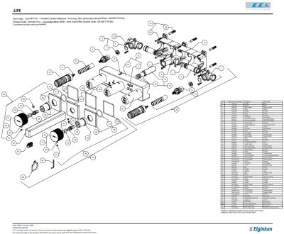 Eca Life Altın Görünüm Ank Lav Bat Sıva Üstü Üç Rozet 102106777A1