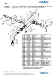 Eca Life Altın Görünümlü 102102777A1 Ürün Kodlu Banyo Bataryası - Thumbnail