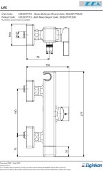 Eca Life Altın Görünümlü 102102777A1 Ürün Kodlu Banyo Bataryası - Thumbnail