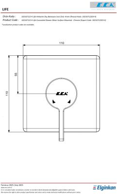 Eca Life Altın Görünümlü Ank. Duş Batarya Sıva Üstü 102167122A1-K