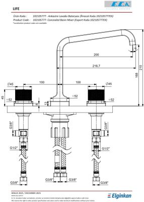 Eca Life Altın Görünümlü Ank Lav Bat Tez. Ü. Üç Rozet 102105777A1