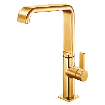 Eca Life Altın Görünümlü Kireç Kırıcı Tasarruflu Eviye Bataryası