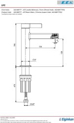 Eca Life Altın Görünümlü Kollu Sabit Lavabo Bataryası 102188777A1 - Thumbnail