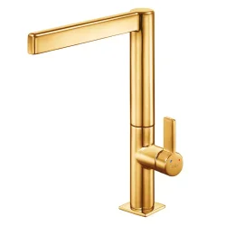 E.C.A - Eca Life Altın Görünümlü L Boru Su Tasarruflu Eviye Bataryası