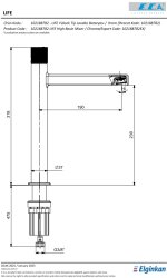 Eca Life Altın Görünümlü Yüksek Tip Lavabo Bataryası 102188782A1 - Thumbnail